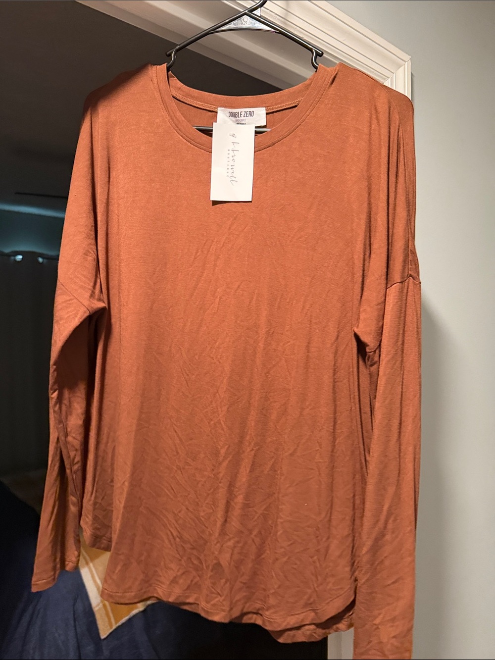 Double Zero Rust Brown Crewneck Tee